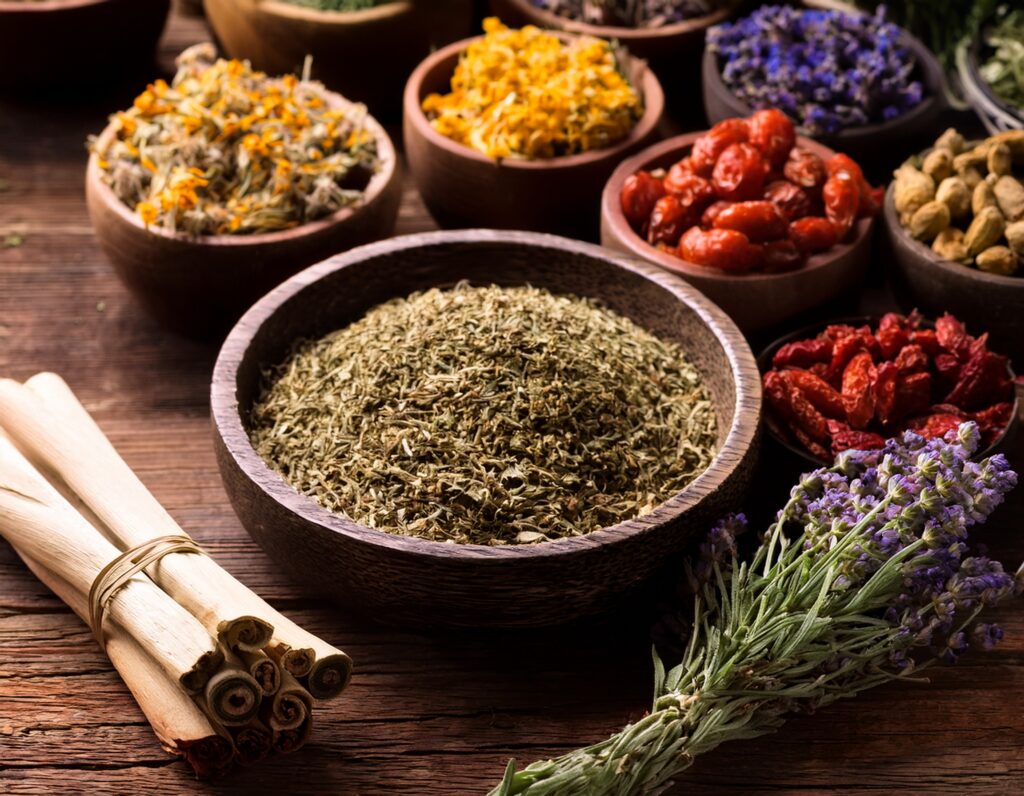 firefly generate an image of a dried herbs; herbal remedy concept 643207 3