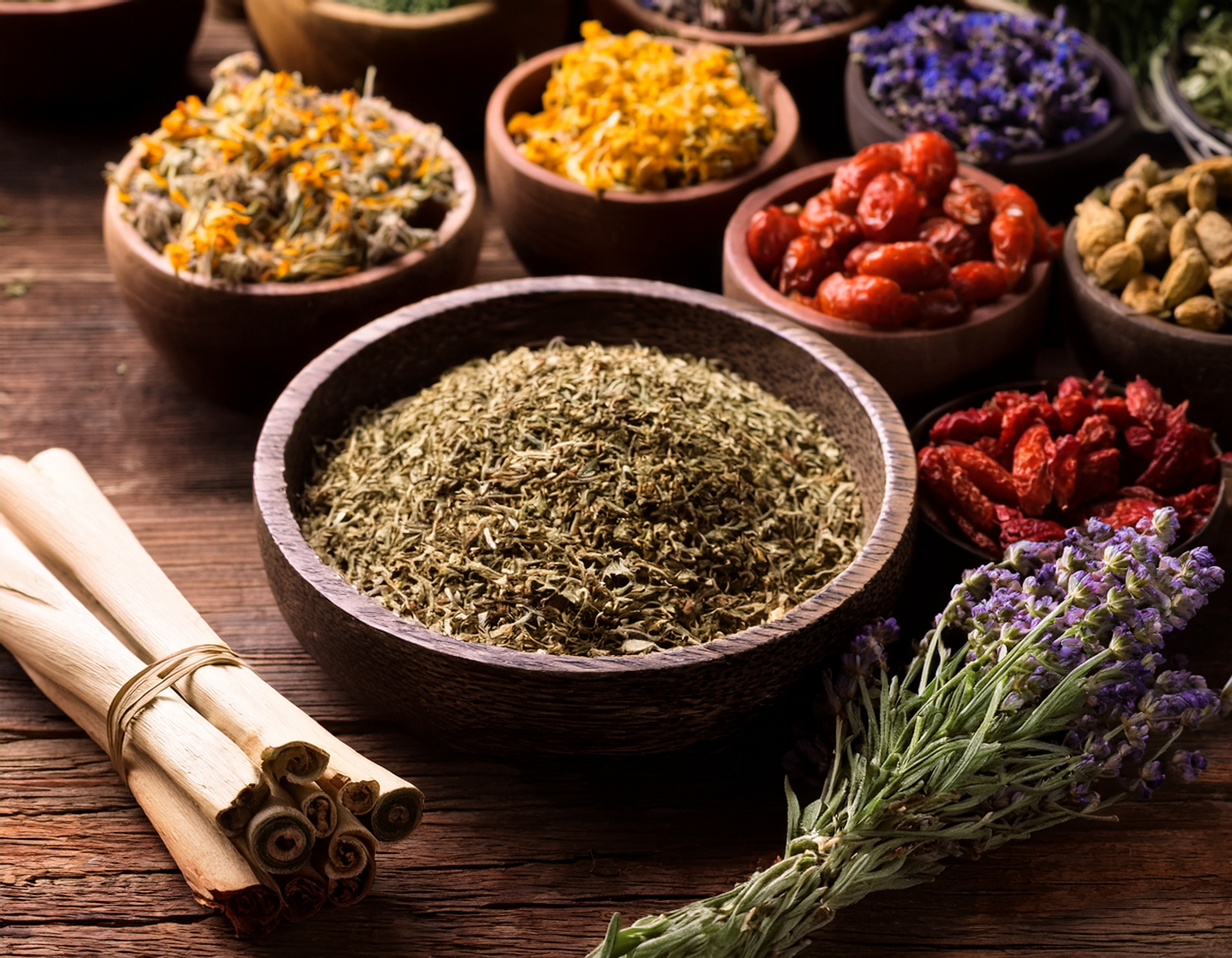 firefly generate an image of a dried herbs; herbal remedy concept 643207 3