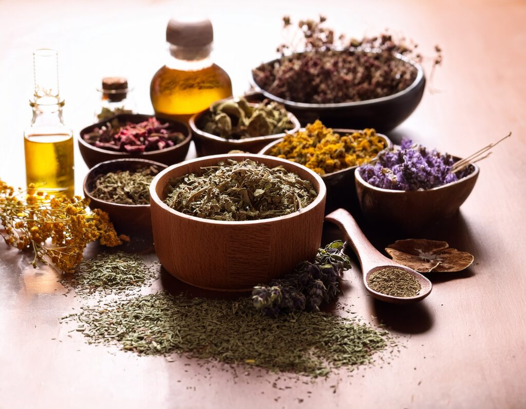 firefly generate an image of a dried herbs; herbal remedy concept 9631