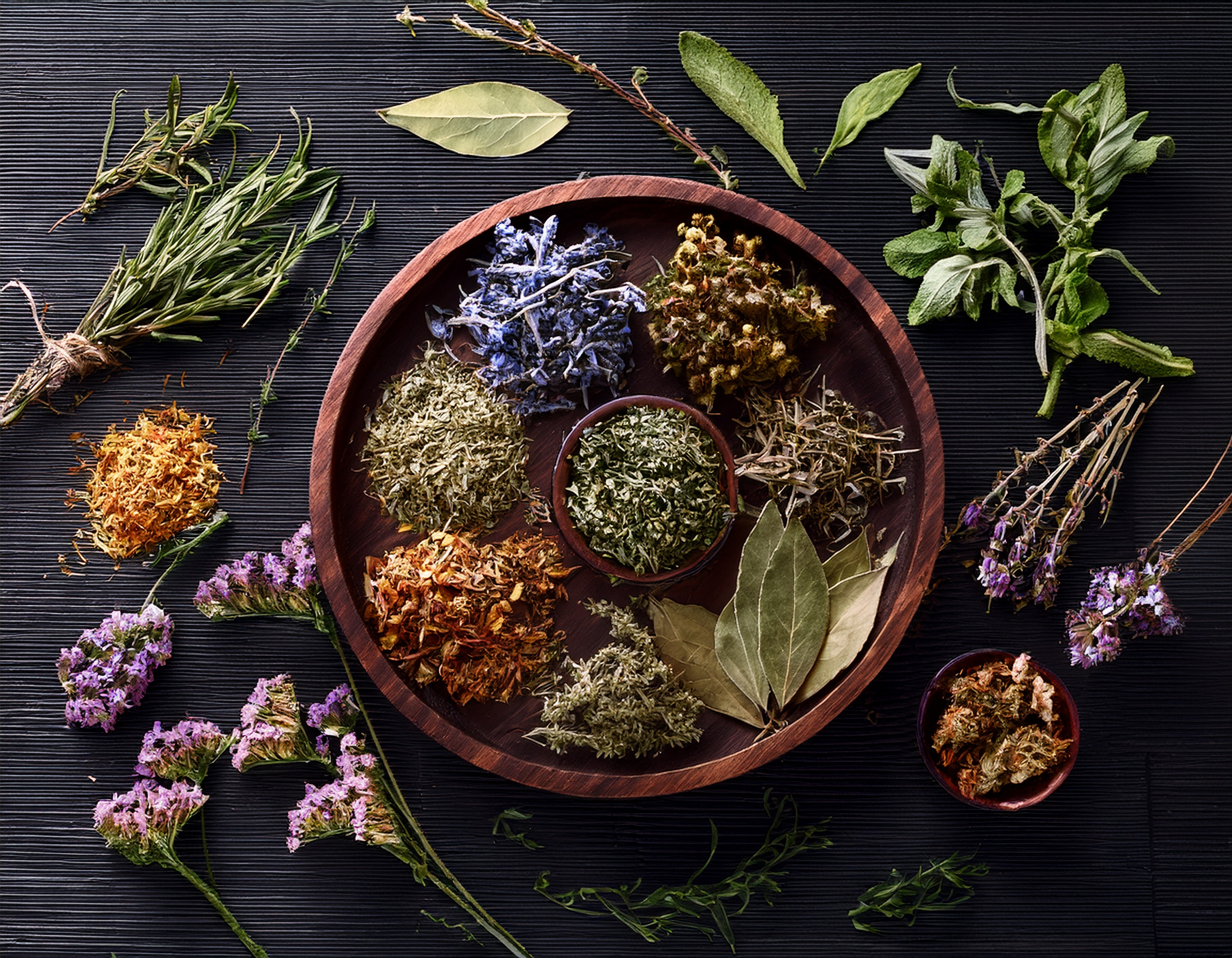 firefly generate an image of dried herbs, natural organic herbal 498550 2
